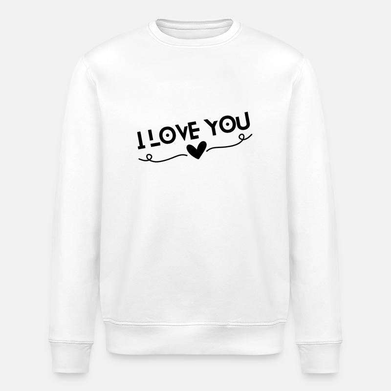 Je t’aime - Sweat bio ROLLER Stanley/Stella Unisexe - blanc