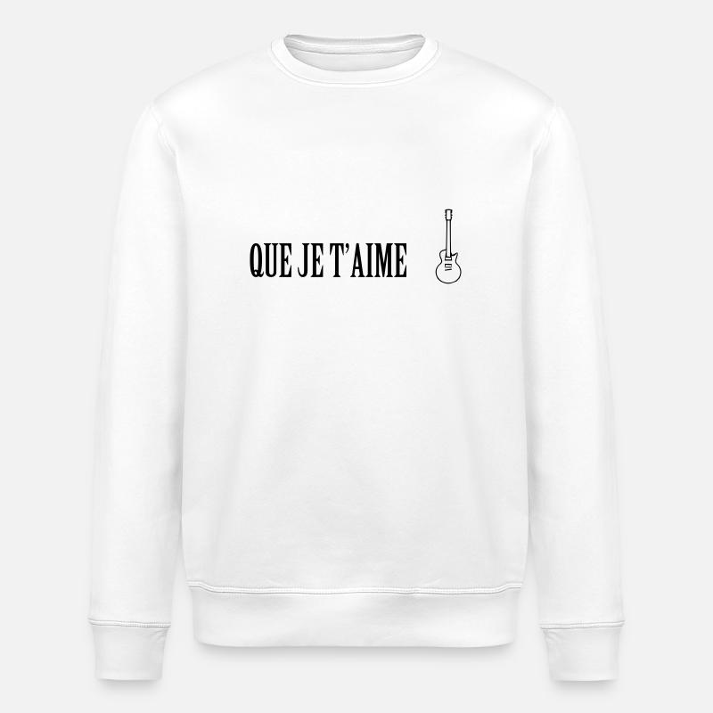 QUE JE T AIME - Sweat bio ROLLER Stanley/Stella Unisexe - blanc