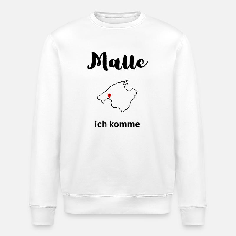 Malle, j’arrive - Sweat bio ROLLER Stanley/Stella Unisexe - blanc