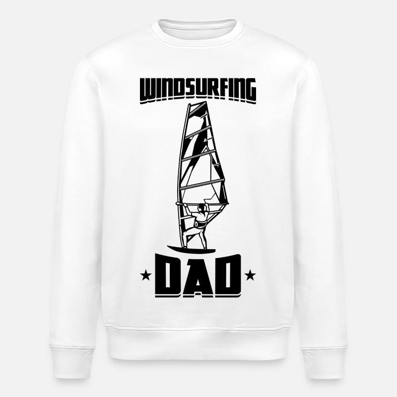 Windsurfer Vater - Stanley/Stella Unisex Bio-Sweatshirt ROLLER - Weiß