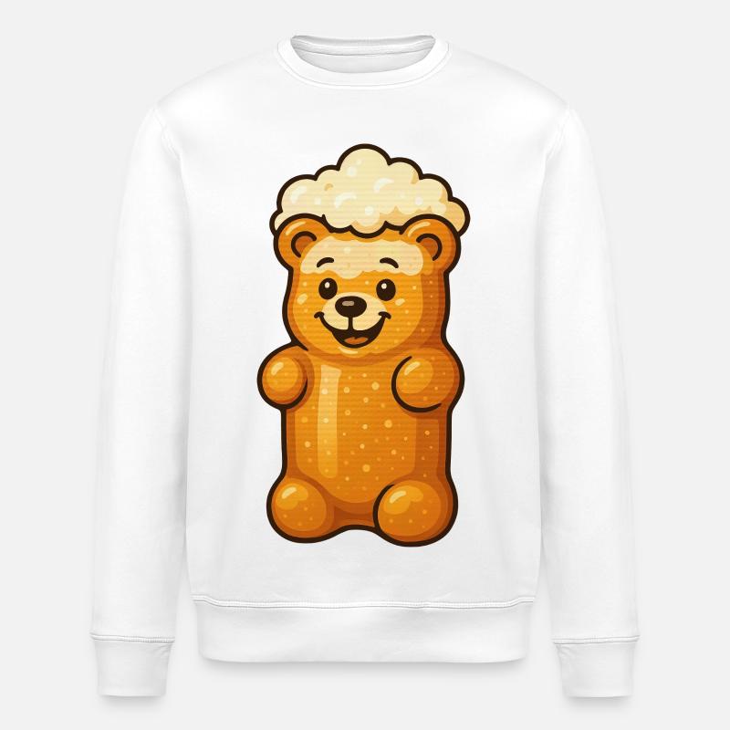 Gummibierchen – Lustiges Bier & Gummibärchen - Stanley/Stella Unisex Bio-Sweatshirt ROLLER - Weiß