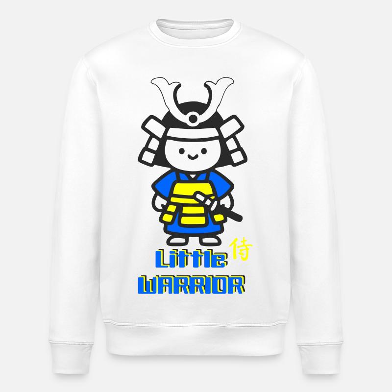 Little Samurai Warrior - Stanley/Stella ROLLER Unisex Organic Sweatshirt - white