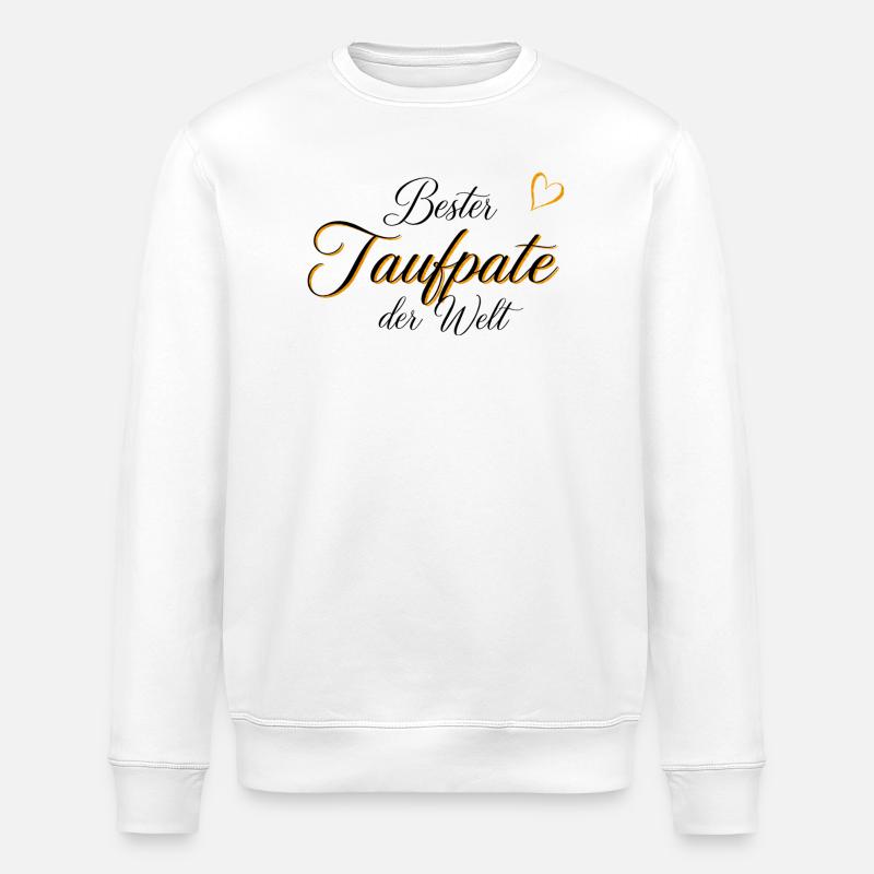 Edles Geschenk für den Taufpaten - Stanley/Stella Unisex Bio-Sweatshirt ROLLER - Weiß