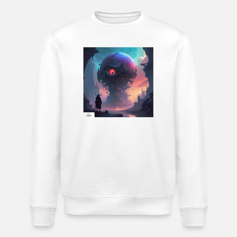 Fantasy sphère paysage onirique - Sweat bio ROLLER Stanley/Stella Unisexe - blanc