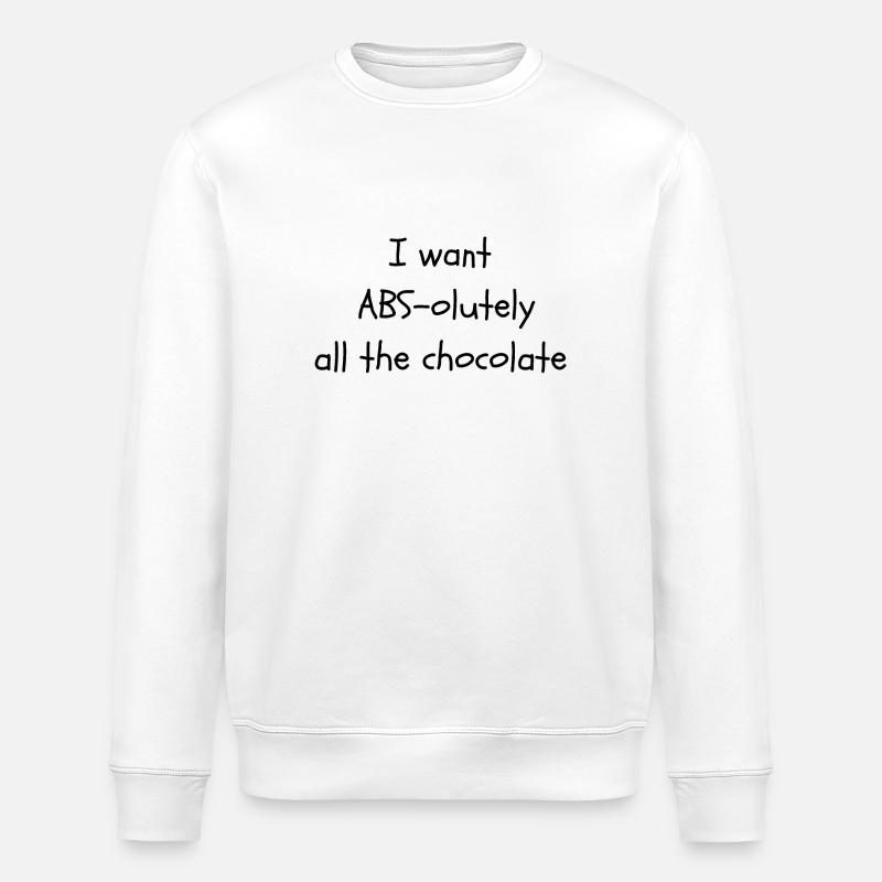 Abdos drôles et chocolat - Sweat bio ROLLER Stanley/Stella Unisexe - blanc