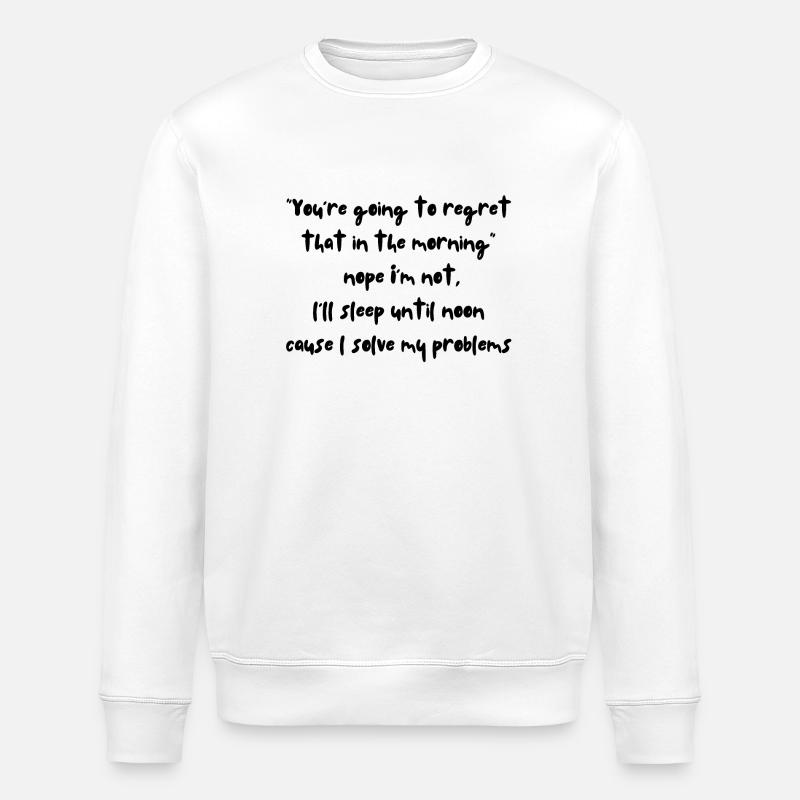 Solving regrets - Stanley/Stella ROLLER Unisex Organic Sweatshirt - white