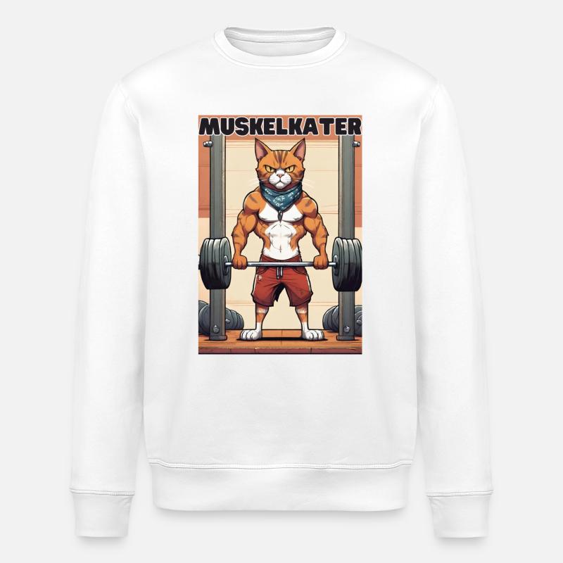 Muskelkater - Stanley/Stella Unisex Bio-Sweatshirt ROLLER - Weiß
