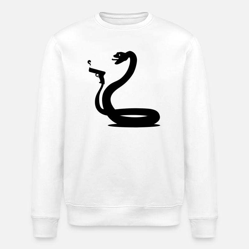Serpent noir - Sweat bio ROLLER Stanley/Stella Unisexe - blanc