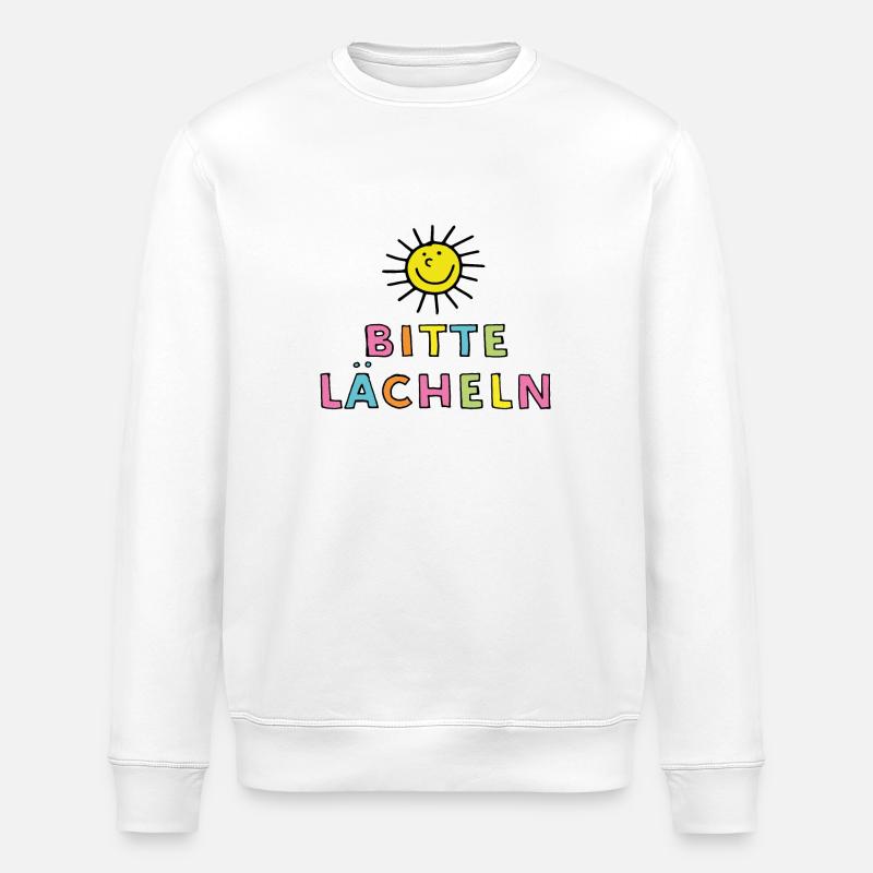 S’il vous plaît, souriez - Sweat bio ROLLER Stanley/Stella Unisexe - blanc