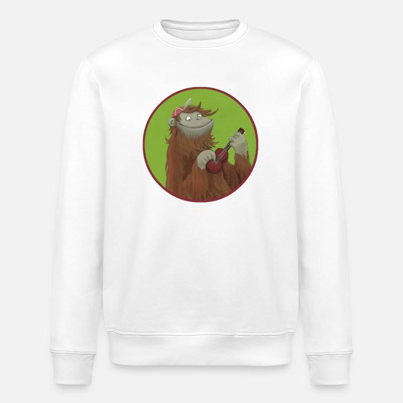 Singe avec ukulélé - Sweat bio ROLLER Stanley/Stella Unisexe - blanc