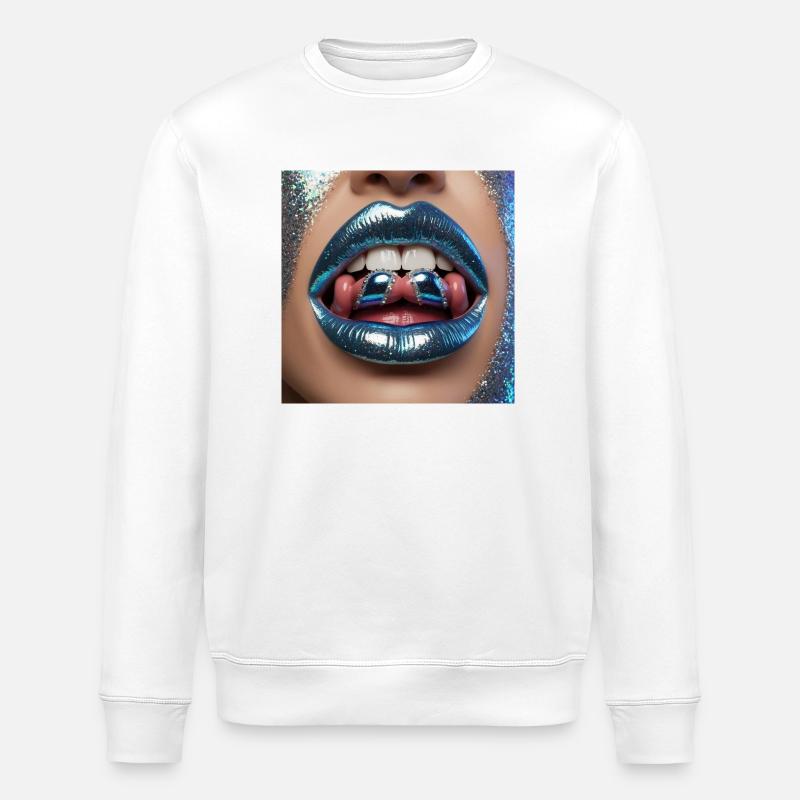 Baiser comique - Sweat bio ROLLER Stanley/Stella Unisexe - blanc