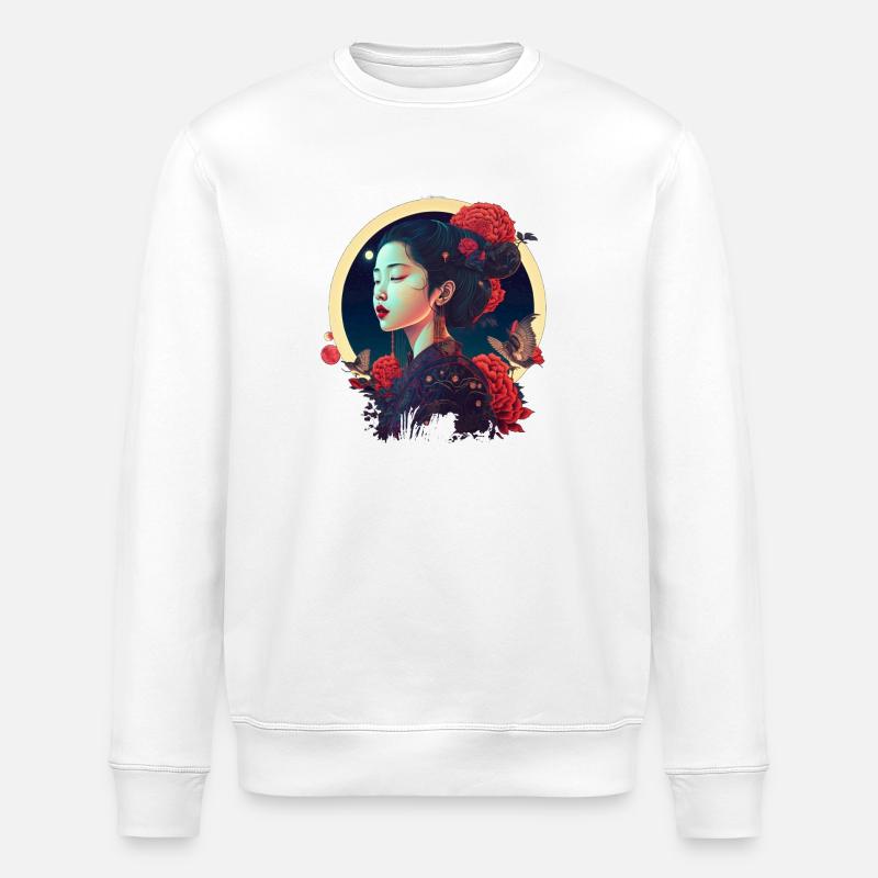 Geisha - Stanley/Stella Unisex Bio-Sweatshirt ROLLER - Weiß