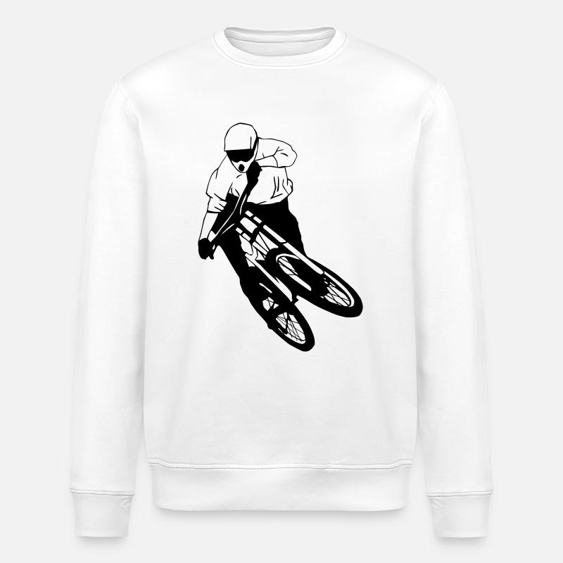 Downhill - Mountainbiking - Stanley/Stella ROLLER Unisex Organic Sweatshirt - white