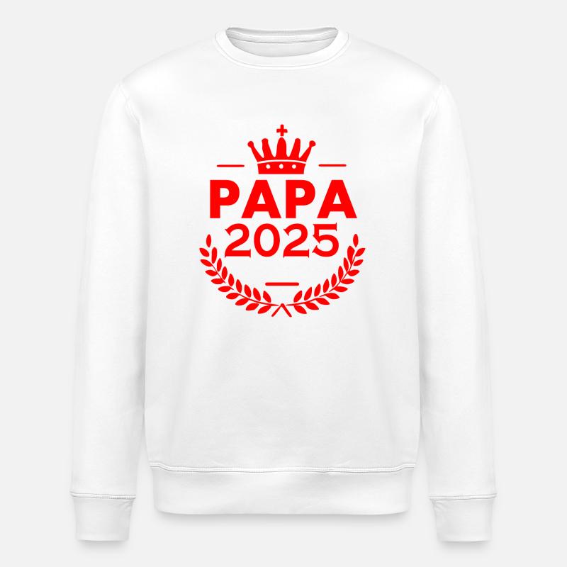 Papa 2025 - Stanley/Stella Unisex Bio-Sweatshirt ROLLER - Weiß
