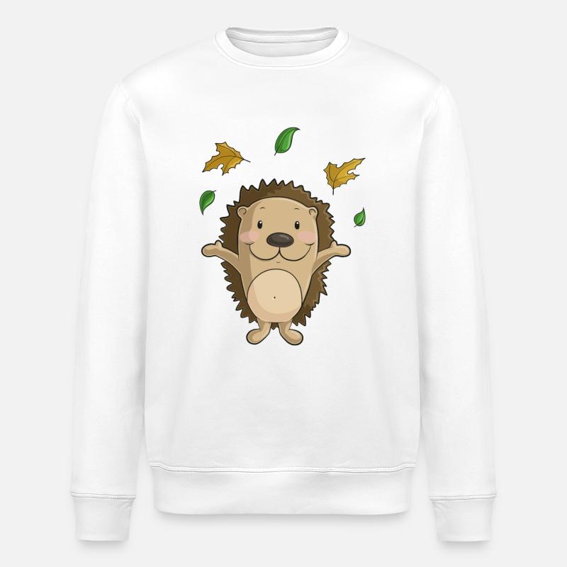 Igel Comic - Stanley/Stella Unisex Bio-Sweatshirt ROLLER - Weiß