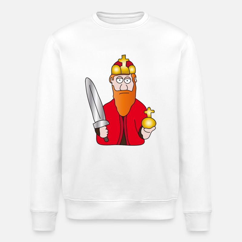 Barbarossa | Roi Empire romain Empereur - Sweat bio ROLLER Stanley/Stella Unisexe - blanc