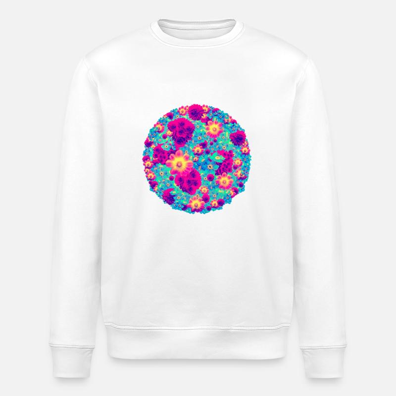 Blumenstrauß von Blumen Pop - Stanley/Stella Unisex Bio-Sweatshirt ROLLER - Weiß