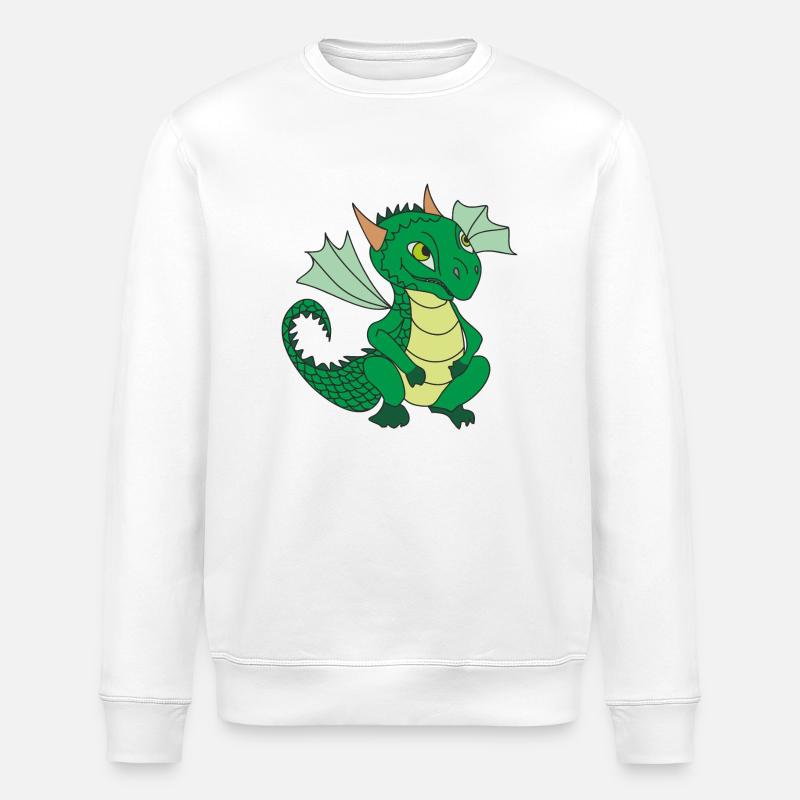Mignon petit dragon - Sweat bio ROLLER Stanley/Stella Unisexe - blanc