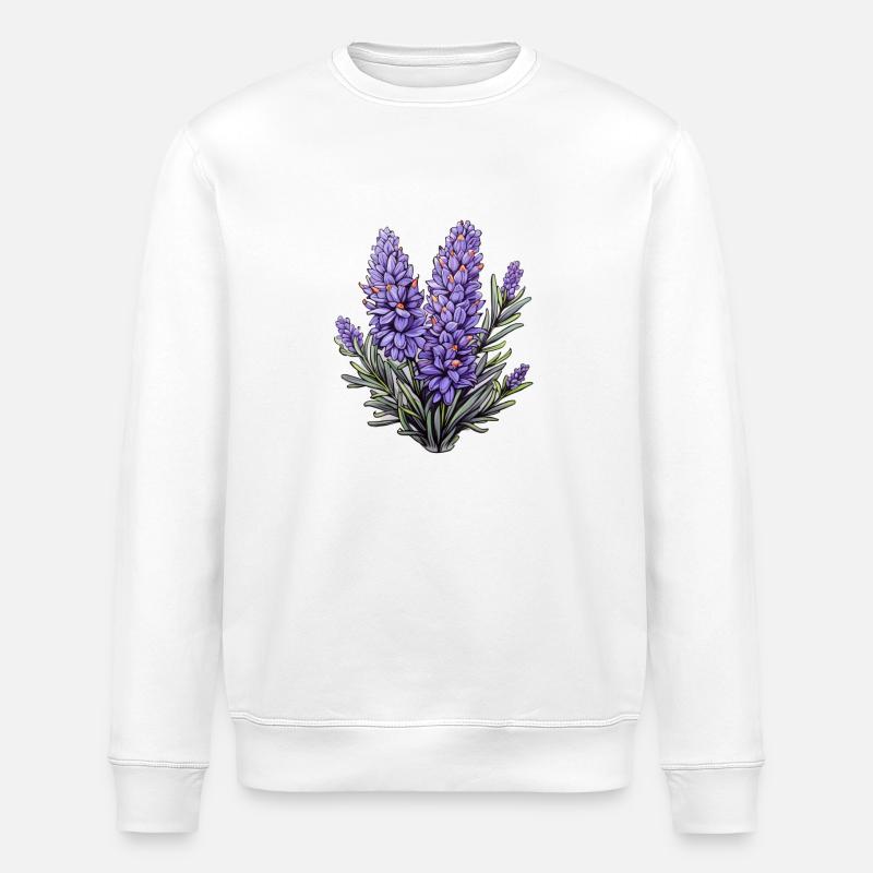 Lavendel - Stanley/Stella Unisex Bio-Sweatshirt ROLLER - Weiß