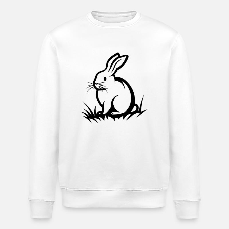 Hase Ostern - Stanley/Stella Unisex Bio-Sweatshirt ROLLER - Weiß