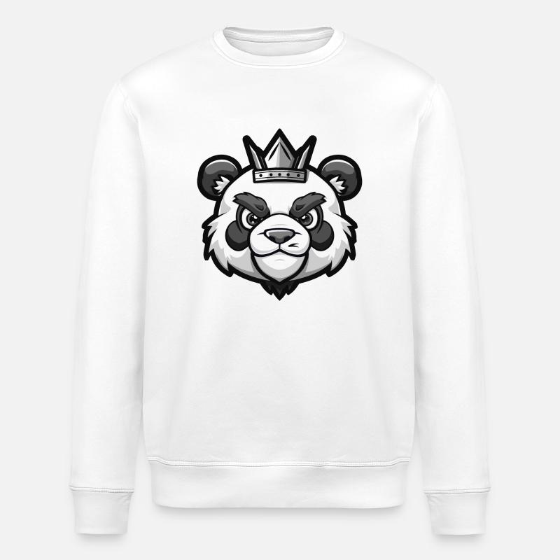Couronne de panda - Sweat bio ROLLER Stanley/Stella Unisexe - blanc