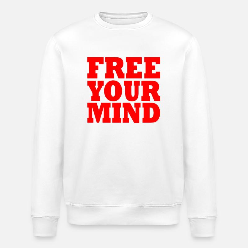 Free your mind - Stanley/Stella ROLLER Unisex Organic Sweatshirt - white