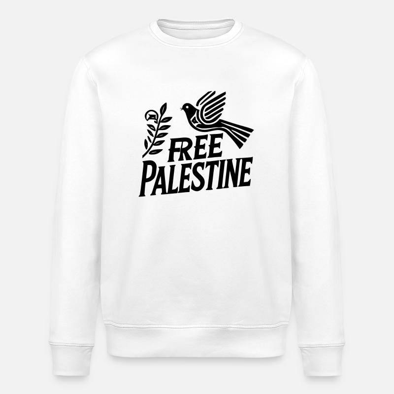 Free palestine - Stanley/Stella Unisex Bio-Sweatshirt ROLLER - Weiß