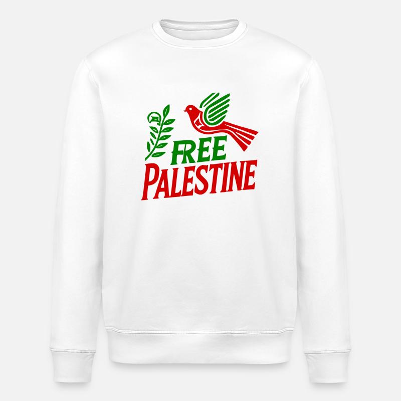 Free palestine - Stanley/Stella Unisex Bio-Sweatshirt ROLLER - Weiß