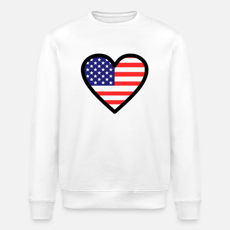 Amerika - Stanley/Stella Unisex Bio-Sweatshirt ROLLER - Weiß