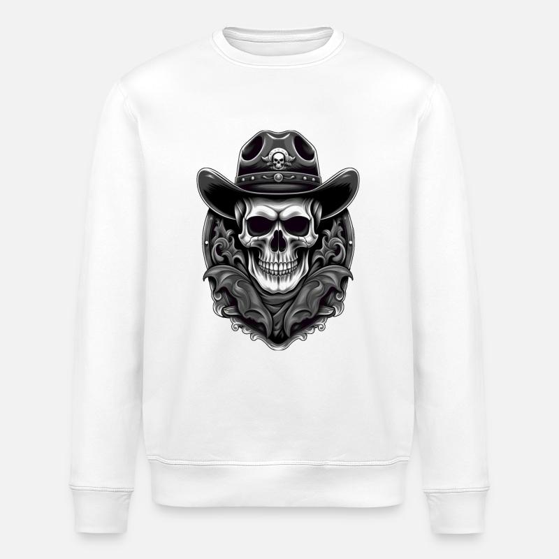 COWBOY II - Stanley/Stella Unisex Bio-Sweatshirt ROLLER - Weiß