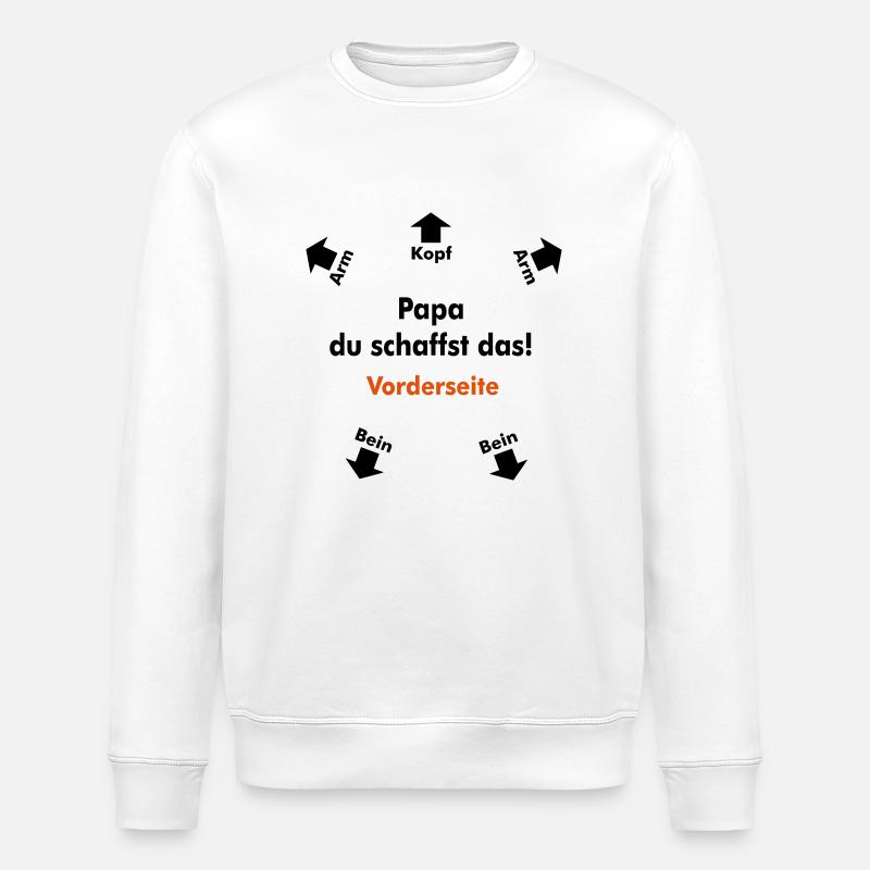Papa, du schaffst das! - Stanley/Stella Unisex Bio-Sweatshirt ROLLER - Weiß