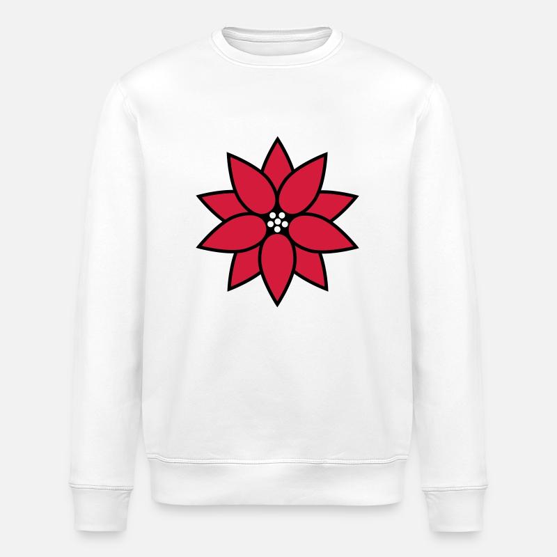 Weihnachtsstern - Stanley/Stella Unisex Bio-Sweatshirt ROLLER - Weiß