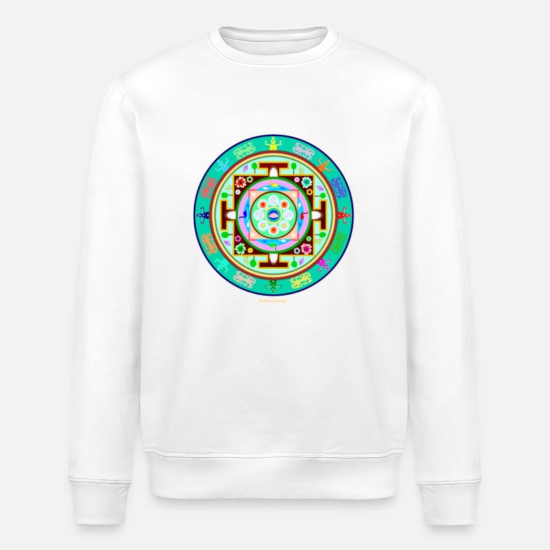 Mandala - Sweat bio ROLLER Stanley/Stella Unisexe - blanc