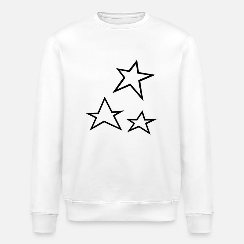 Sterne - Stanley/Stella Unisex Bio-Sweatshirt ROLLER - Weiß