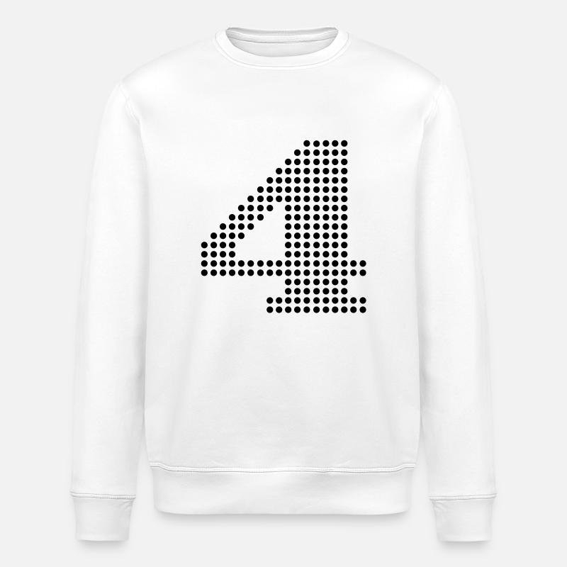 4 nummer - Stanley/Stella ROLLER Unisex Organic Sweatshirt - white