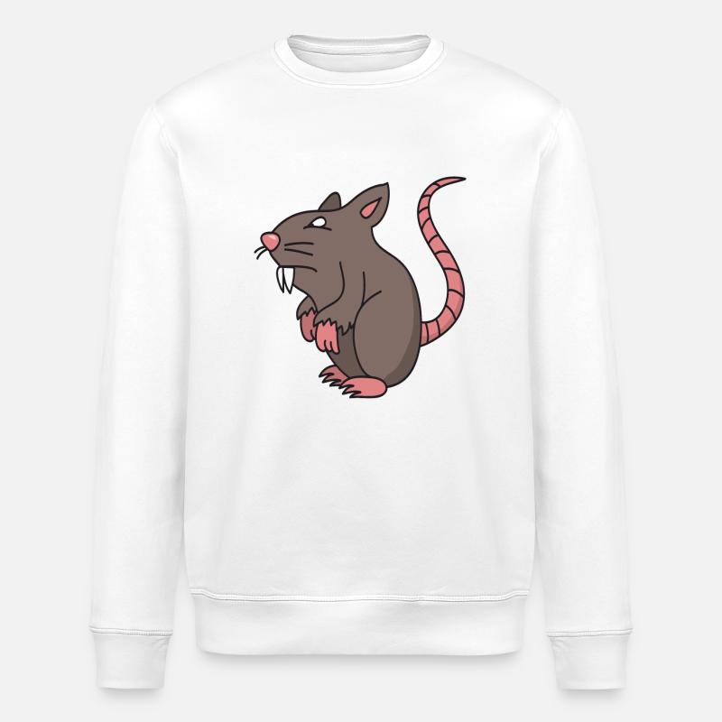 Ratte - Stanley/Stella Unisex Bio-Sweatshirt ROLLER - Weiß