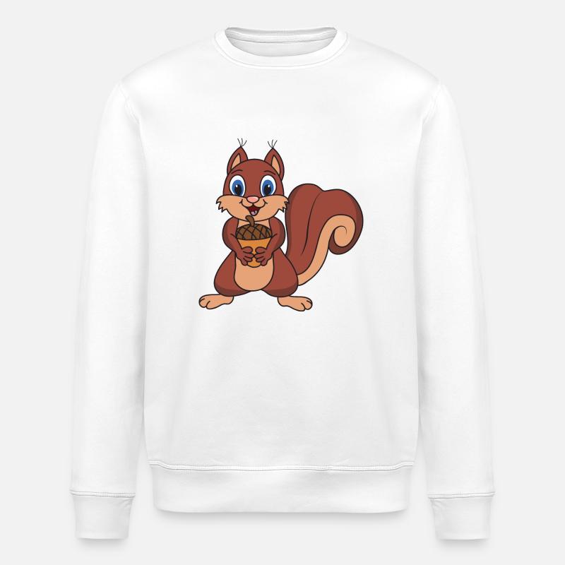 Eichhörnchen - Stanley/Stella Unisex Bio-Sweatshirt ROLLER - Weiß