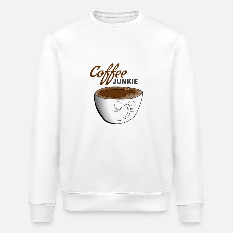 Kaffee Junkie - Stanley/Stella Unisex Bio-Sweatshirt ROLLER - Weiß