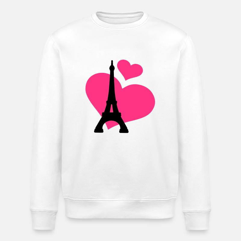 Eiffel Tower Paris - Stanley/Stella ROLLER Unisex Organic Sweatshirt - white