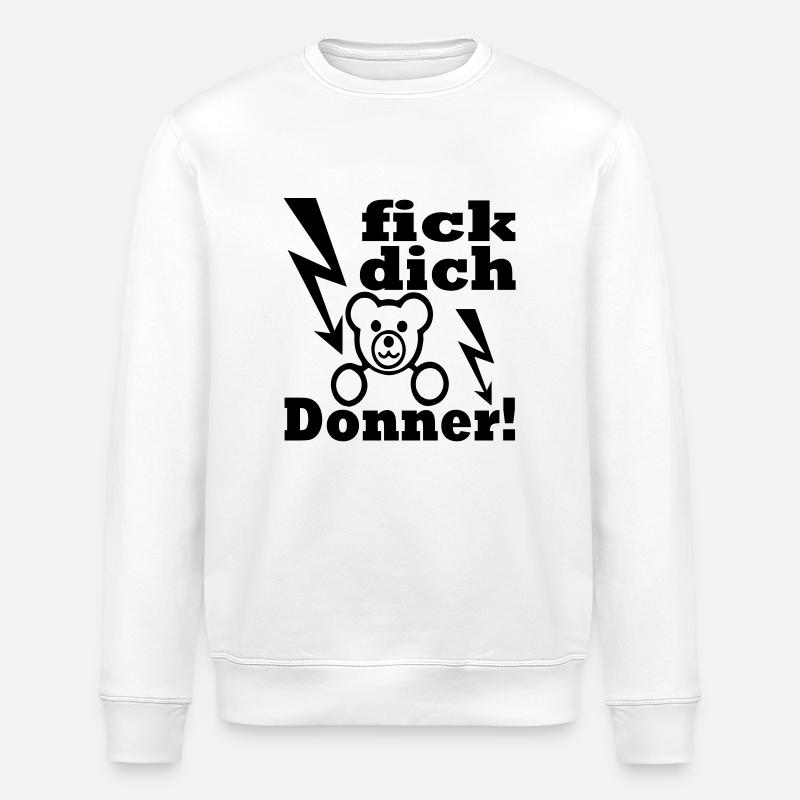 fick dich donner - Stanley/Stella Unisex Bio-Sweatshirt ROLLER - Weiß