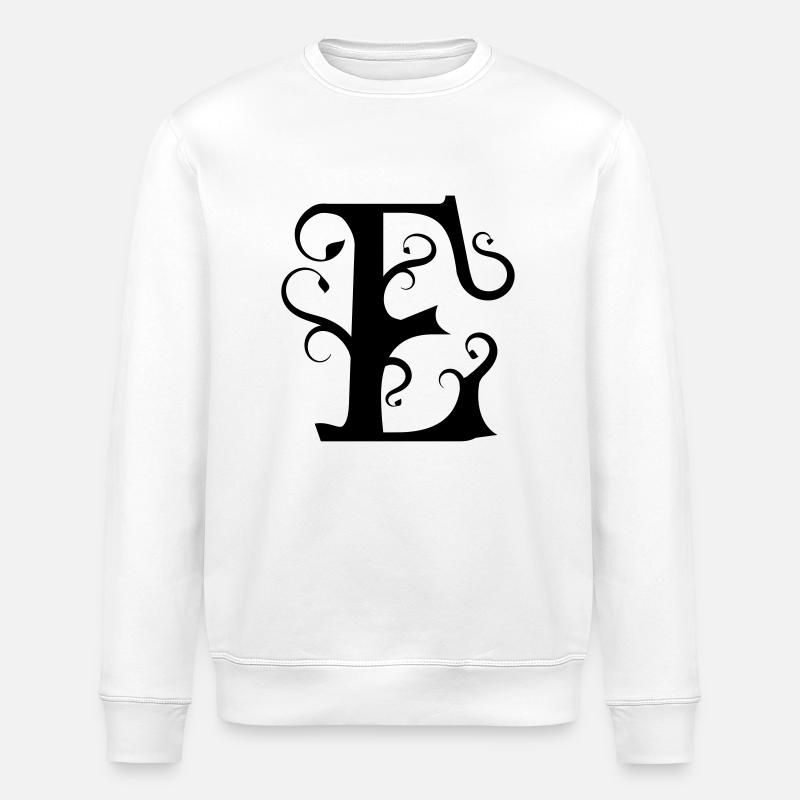 Monogramm Letter E - Stanley/Stella Unisex Bio-Sweatshirt ROLLER - Weiß