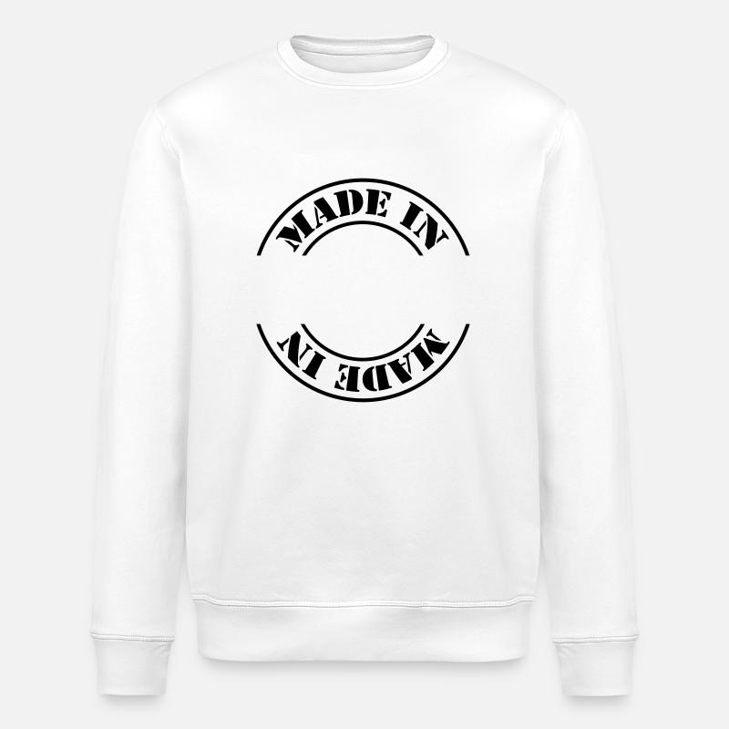 made in m1k2 - Stanley/Stella ROLLER Unisex Organic Sweatshirt - white