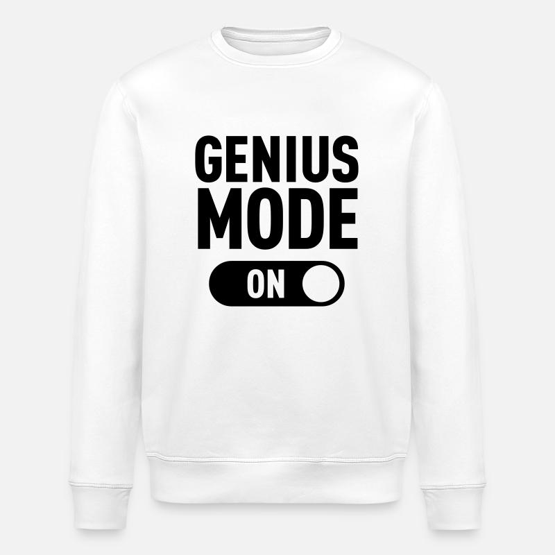 Genius Mode (ON) - Stanley/Stella ROLLER Unisex Organic Sweatshirt - white