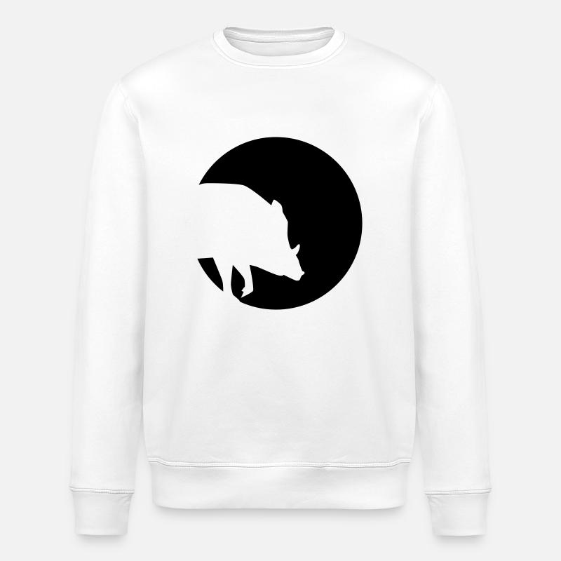 Wildschwein - Stanley/Stella Unisex Bio-Sweatshirt ROLLER - Weiß
