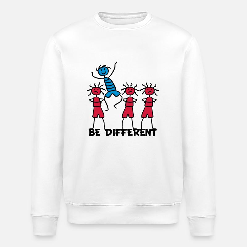 Bonne Funny Boy Soyez différent - Sweat bio ROLLER Stanley/Stella Unisexe - blanc