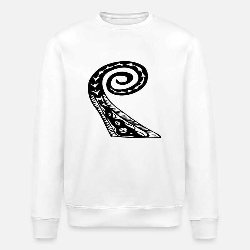 celtic viking ship - Stanley/Stella ROLLER Unisex Organic Sweatshirt - white