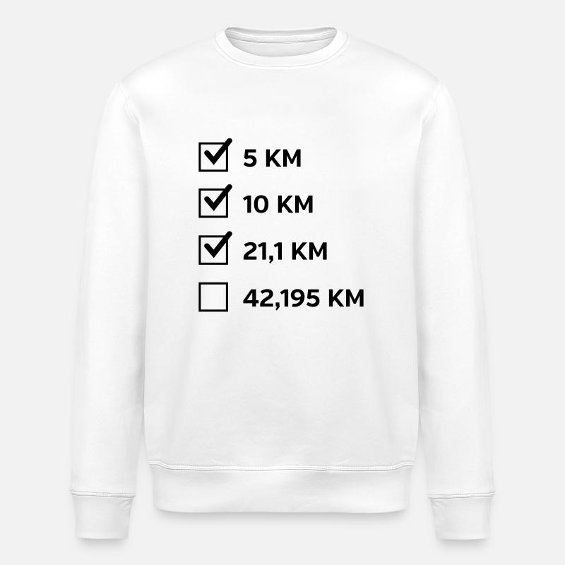 Marathon 42,195 - Sweat bio ROLLER Stanley/Stella Unisexe - blanc