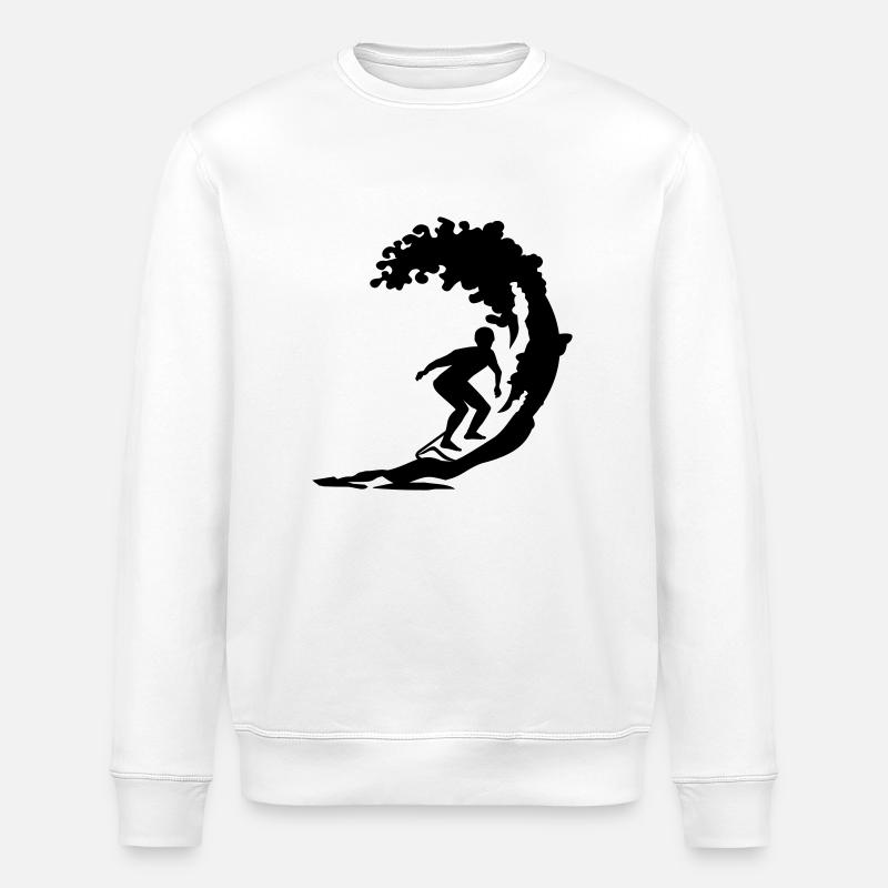 Surfer - Stanley/Stella ROLLER Unisex Organic Sweatshirt - white