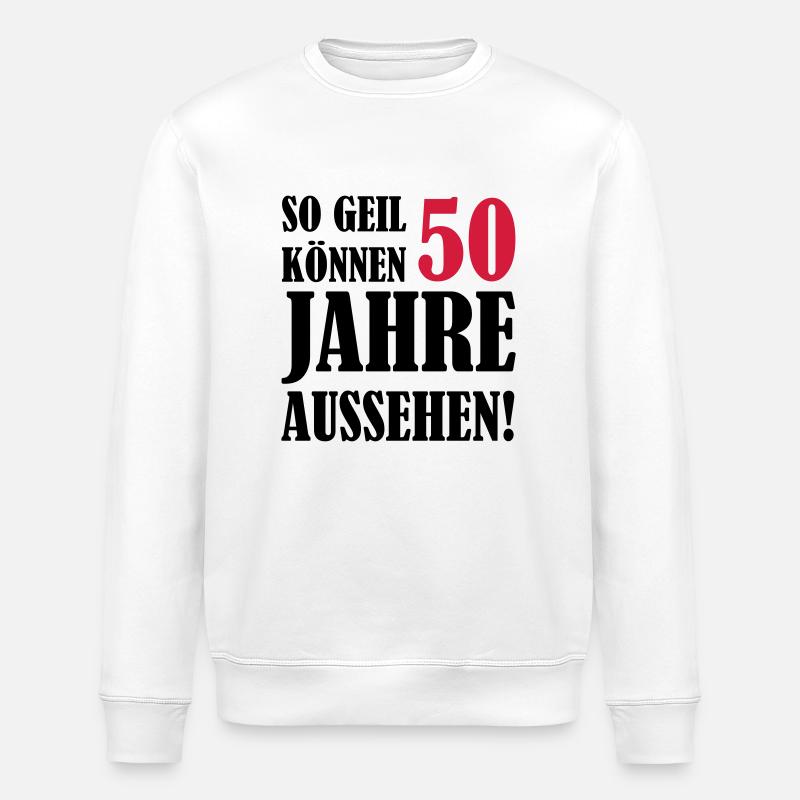 50_jahre - Stanley/Stella Unisex Bio-Sweatshirt ROLLER - Weiß