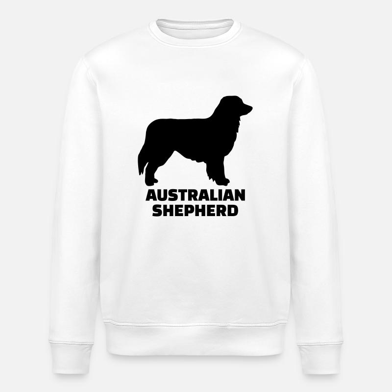 Australian Shepherd - Stanley/Stella Unisex Bio-Sweatshirt ROLLER - Weiß
